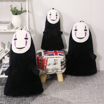 40 60cm Funny Spirited Away Faceless Man No Face Plush Toys No Face Ghost Kaonashi Stuffed - Studio Ghibli Merch