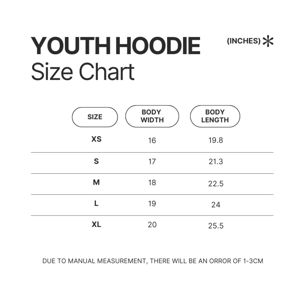 Youth Hoodie Size Chart - Studio Ghibli Merch