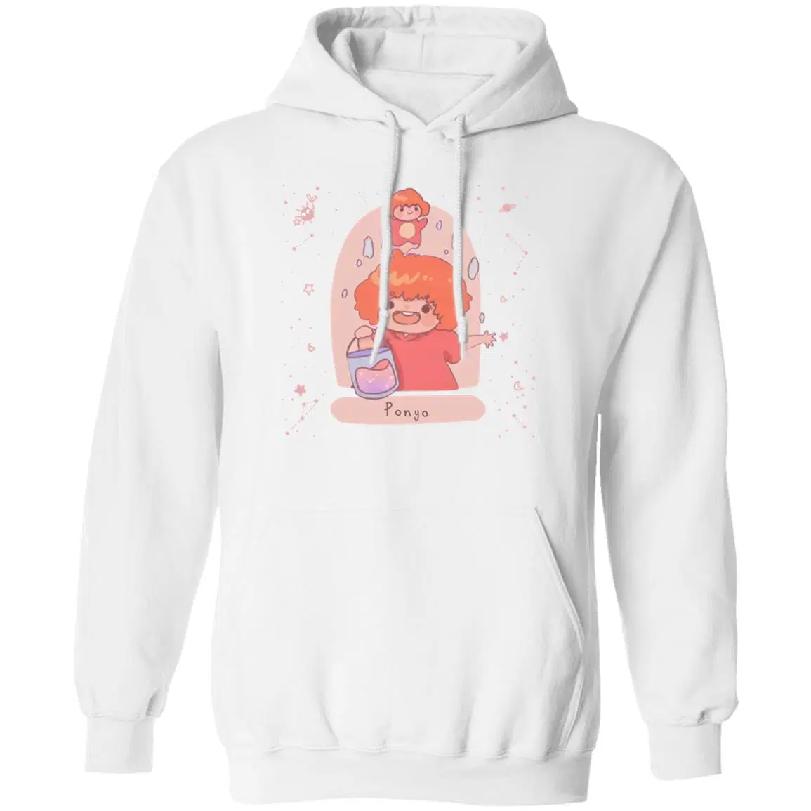 Ponyo on the Cliff by The Sea Fanart Hoodie - Studio Ghibli Merch