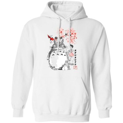 Studio Ghibli Totoro and the Girls by Sakura Flower Hoodie