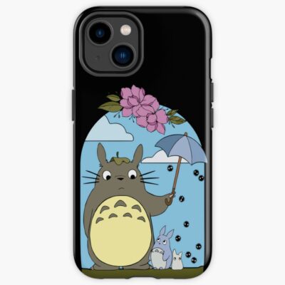 Anime Character With Friends And Flowers Iphone Case Official Cow Anime Merch